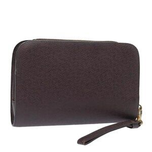 LOUIS VUITTON Taiga Baikal Clutch Bag Acajou